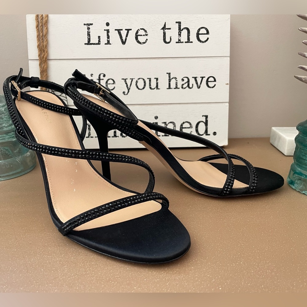 Strappy Satin Heels